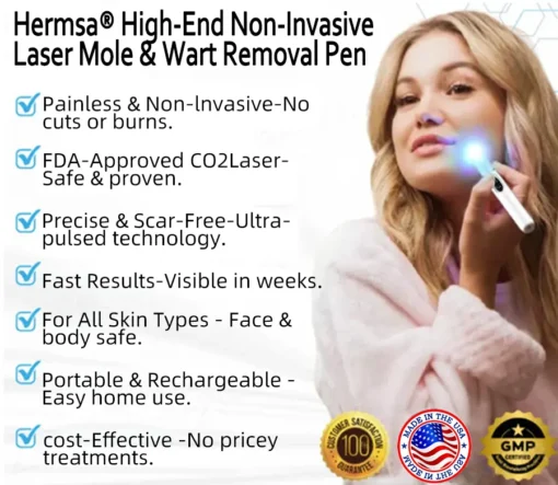Hermsa® High-End Non-Invasive Laser Mole & Wart Removal Pen