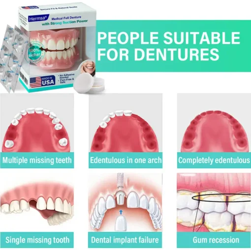Hermsa® Medical Full Denture with Strong Suction