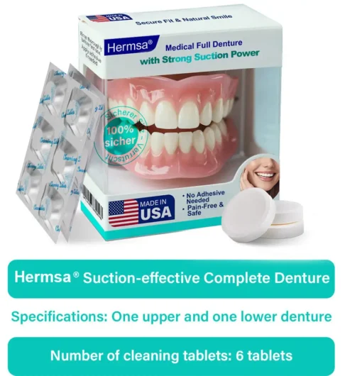 Hermsa® Medical Full Denture with Strong Suction