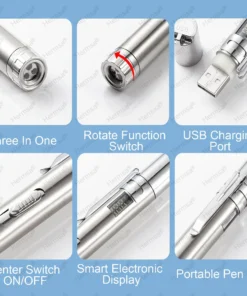 Hermsa® Multi-Functional Laser Pen Three In One Beauty Safety Device