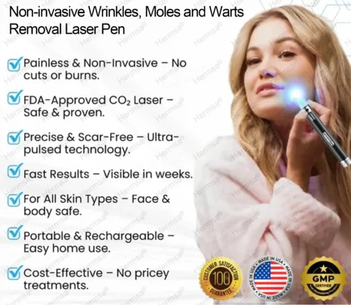 Hermsa® Multi-Functional Laser Pen Three In One Beauty Safety Device
